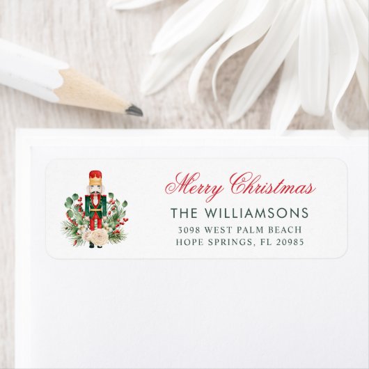 Modern Nutcracker Merry Christmas Return Address (Insitu)