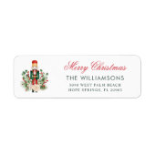 Modern Nutcracker Merry Christmas Return Address (Vorne)