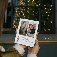 Modern Nutcracker Merry Typografy 2 Foto