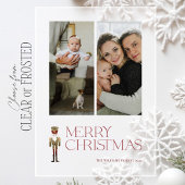 Modern Nutcracker Merry Typografy 2 Foto Holiday Acryleinladungen