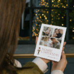 Modern Nutcracker Merry Typografy 3 Foto Feiertagskarte<br><div class="desc">Es ist wieder die Zeit des Jahres - Weihnachten! Schauen Sie sich nur diese moderne und trendige Weihnachtskarte an, um die Freude und die Botschaft der Liebe Ihrer Familie zu teilen. Die festliche Typografie in Bordeaux hebt sich von der Karte ab und wird durch einen Aquarellknacker hervorgehoben, der drei Ihrer...</div>
