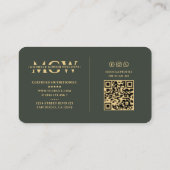 Modern Nutritionist Dietis Monogram Green Visitenkarte (Rückseite)