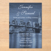 Modern NYC Skyline Elegance Acryleinladungen (Vorderseite)