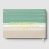 Modern Ocean Beach Baby Dusche Danke Nachricht Gästebuch (Rückseite)