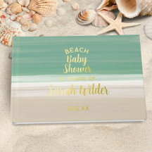 Modern Ocean Beach Baby Dusche Danke Nachricht