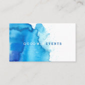 Modern Ocean Beachy Blue Watercolor Business Cards Visitenkarte (Vorderseite)