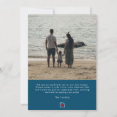 Modern Ocean Blue New Zuhause 2-Foto Moving Card (Rückseite)