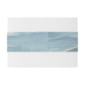 Modern Ocean Sunset Watercolor Beach Wedding Einladungsbanderole (Rückseitenbeispiel)