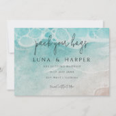Modern Ocean Tide Watercolor Beach Wedding (Vorderseite)