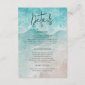 Modern Ocean Tide Watercolor Wedding Begleitkarte (Vorderseite)