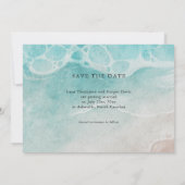 Modern Ocean Tide Watercolor Wedding Save The Date (Rückseite)