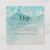Modern Ocean Tide Wedding QR Code RSVP Card Begleitkarte (Vorderseite)
