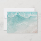 Modern Ocean Tide Wedding QR Code RSVP Card Save The Date (Rückseite)