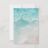 Modern Ocean Tide Wedding QR Code RSVP Card Save The Date (Rückseite)