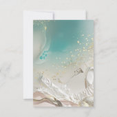 Modern Ocean Tide Wedding QR Code RSVP Card Save The Date (Rückseite)