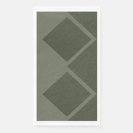 Modern Offset Diamonds Napkin - Moss Green Serviette (Vorderseite)