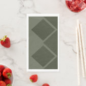 Modern Offset Diamonds Napkin - Moss Green Serviette (Beispiel)