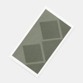 Modern Offset Diamonds Napkin - Moss Green Serviette (Ecke)
