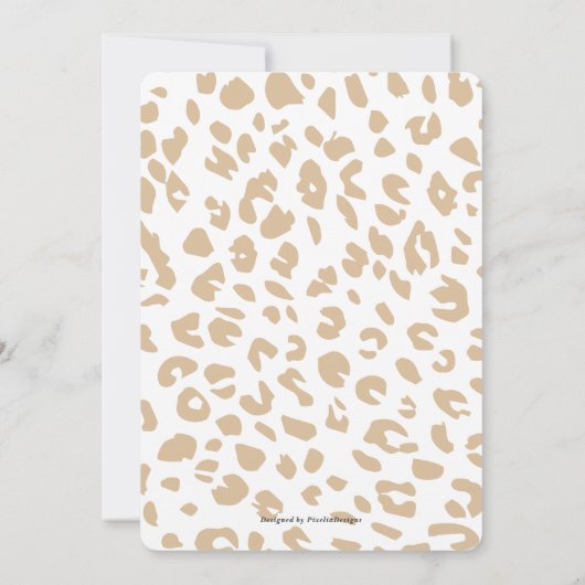 Modern Oh Baby Animal Print Gender Neutral Dusche Einladung (Rückseite)