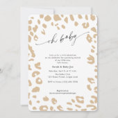 Modern Oh Baby Animal Print Gender Neutral Dusche Einladung (Vorderseite)