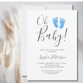 Modern Oh Baby Boy Baby Dusche Einladung