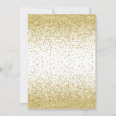 Modern Oh Baby Gold Glitzer Babydusche Einladung (Rückseite)