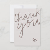 Modern Oh Baby Neutral Baby Dusche Danke Karte (Rückseite)