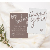 Modern Oh Baby Neutral Baby Dusche Danke Karte