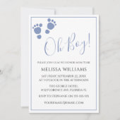 Modern Oh Boy! Babydusche in Einladung (Vorderseite)