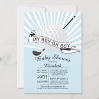 Modern Oh Boy Golf Ball Boys Baby Dusche