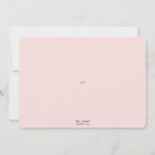 Modern Oh Girl Blush Tropical Greenerity Babydusch Einladung (Rückseite)