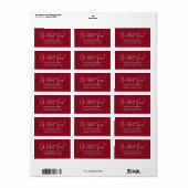 Modern Oh, was Spaß Script Burgundy Rücksendeadres Adressaufkleber (Vorne)