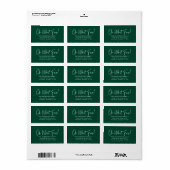 Modern Oh, was Spaß Script Green Rücksendeadresse Adressaufkleber (Vorne)