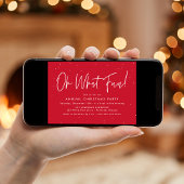 Modern Oh, was Spaß Script Red Holiday Party Einladung