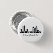 Modern Oklahoma City Stylized Skyline Button (Vorne & Hinten)