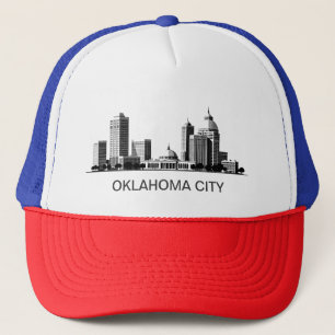 Modern Oklahoma City Stylized Skyline Truckerkappe