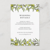 Modern Olive Branch Hochzeitskarte Begleitkarte (Vorderseite)