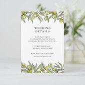 Modern Olive Branch Hochzeitskarte Begleitkarte (Stehend Vorderseite)