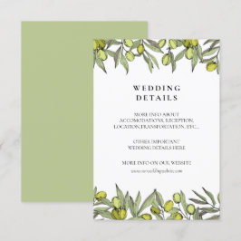 Modern Olive Branch Hochzeitskarte Begleitkarte