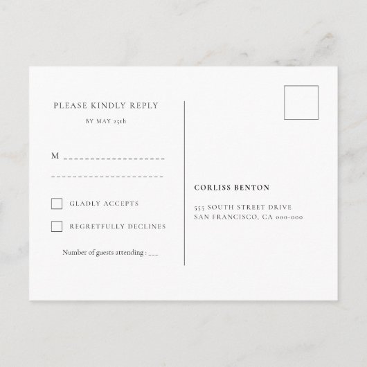 Modern Olive Branch UAWG Postkarte (Rückseite)