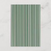 Modern Olive Green Bachelorette Weekend Details Begleitkarte (Rückseite)