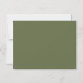 Modern Olive Green Border Professional Mitteilungskarte (Rückseite)