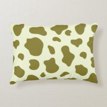 Modern Olive Green Cow Print