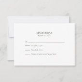 Modern Olive Green Custom Photo Wedding RSVP Card Karte (Vorderseite)