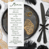 Modern Olive Green Dinner Menu