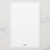 Modern Olive Green Minimalist Elegant Monogram Briefpapier (Rückseite)