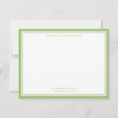 Modern Olive Green Name & Address Note Card Mitteilungskarte (Vorderseite)