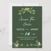 Modern Olive Green Save the Date Einladung (Vorderseite)