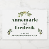 Modern Olive Green Schaumweinetikett (Einzelnes Label)