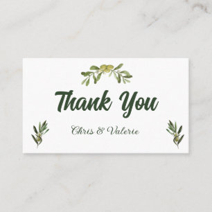 Modern Olive Green Sticker Platzkarte